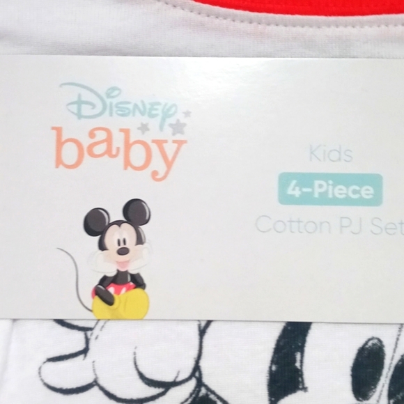New! Disney Baby Mickey Mouse PJ 4 piece Set BG920 - Picture 2 of 6